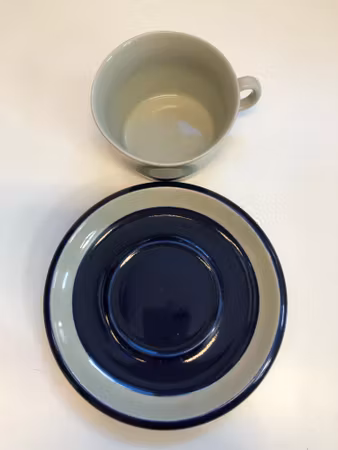 MARIANNE WESTMAN. Teacup with saucer, stoneware, Rörstrand.