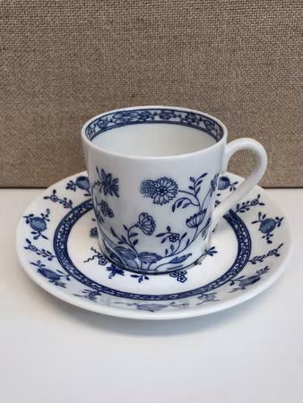COFFEE CUP WITH SAUCER, bone china "Dresden" Gustavsberg.