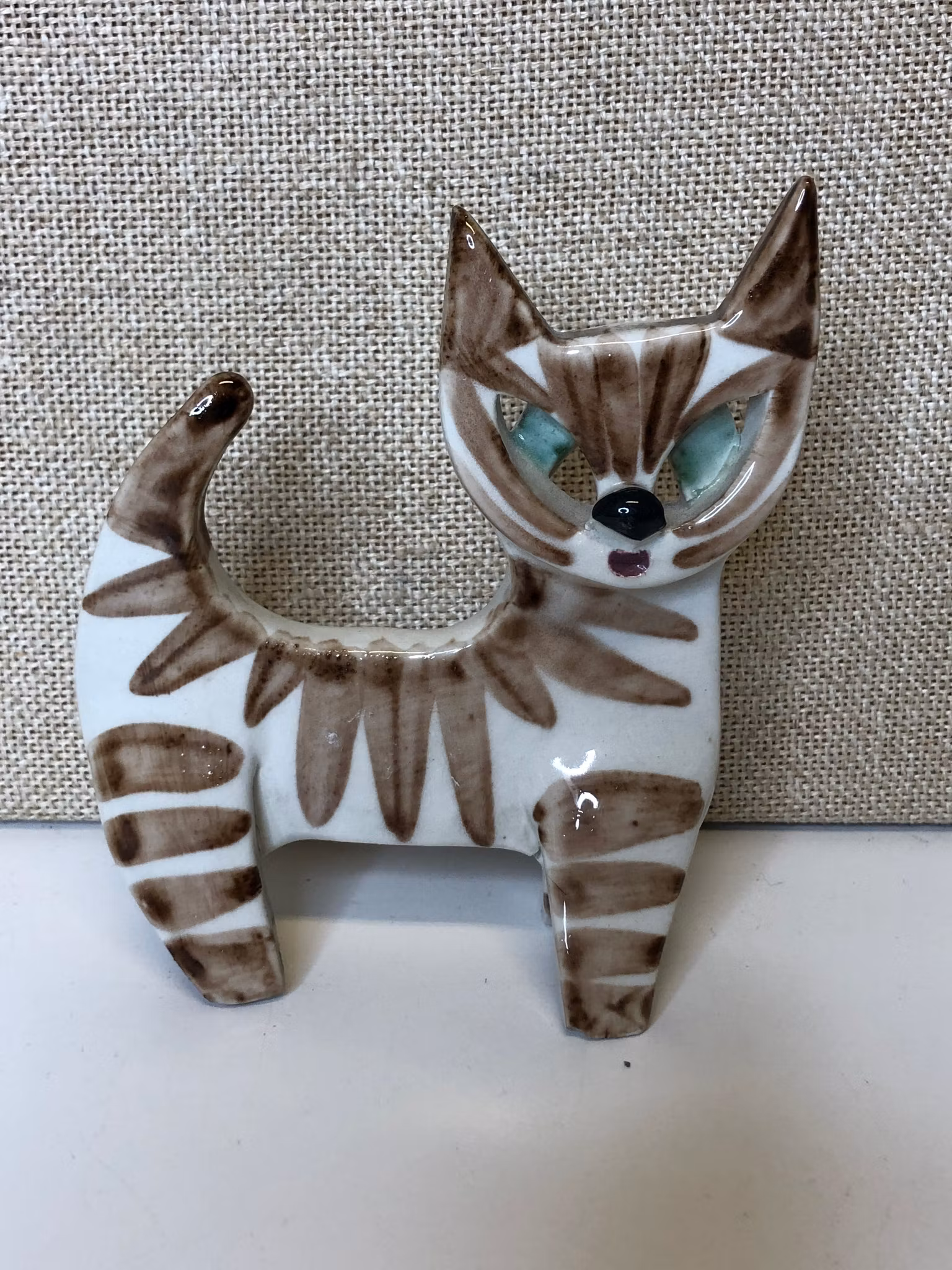DORYTHY CLOUGH. Figurin, porslin, "Katt", Gefle/Uppsala Ekeby.
