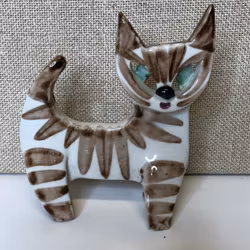 DORYTHY CLOUGH. Figurin, porslin, "Katt", Gefle/Uppsala Ekeby.