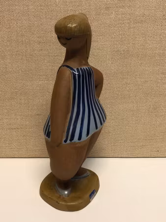 LISA LARSON. Figurine, stoneware, "Dora", Gustavsberg.