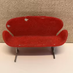 SOFFA, dockhus möbel, "Svanen",  design Arne Jacobsen, Brio.