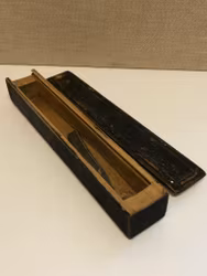 BOX FOR RAZOR KNIVES, pine, folk art, 19th century.