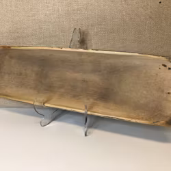 TRAY, painted wood, peasant, 19th century.