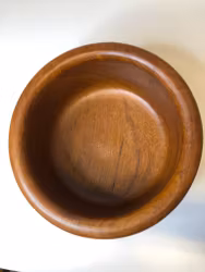 BOWL, teak, 1950s/60s.