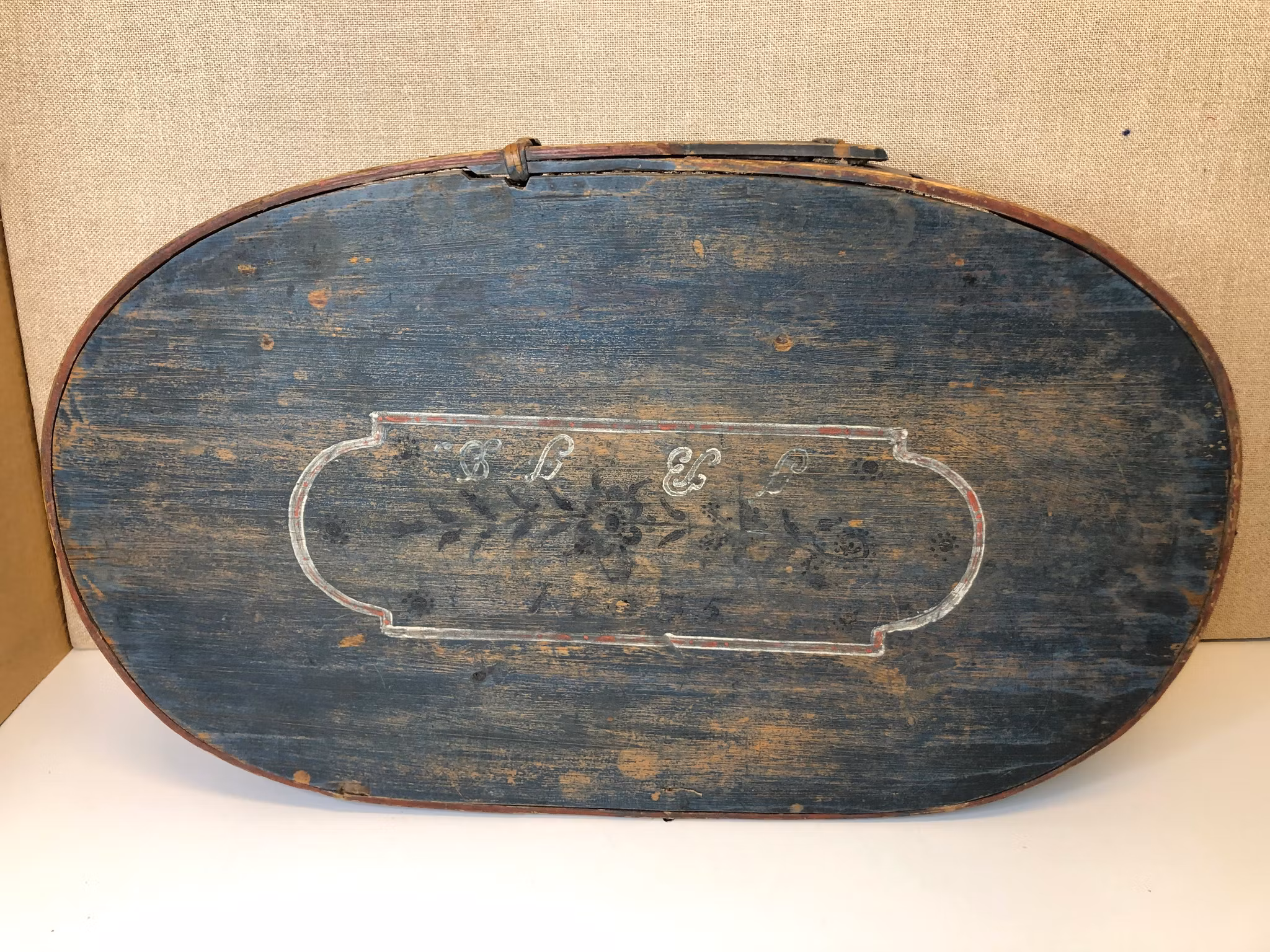 SVEPASK, allmoge, original målad, daterad 1835.