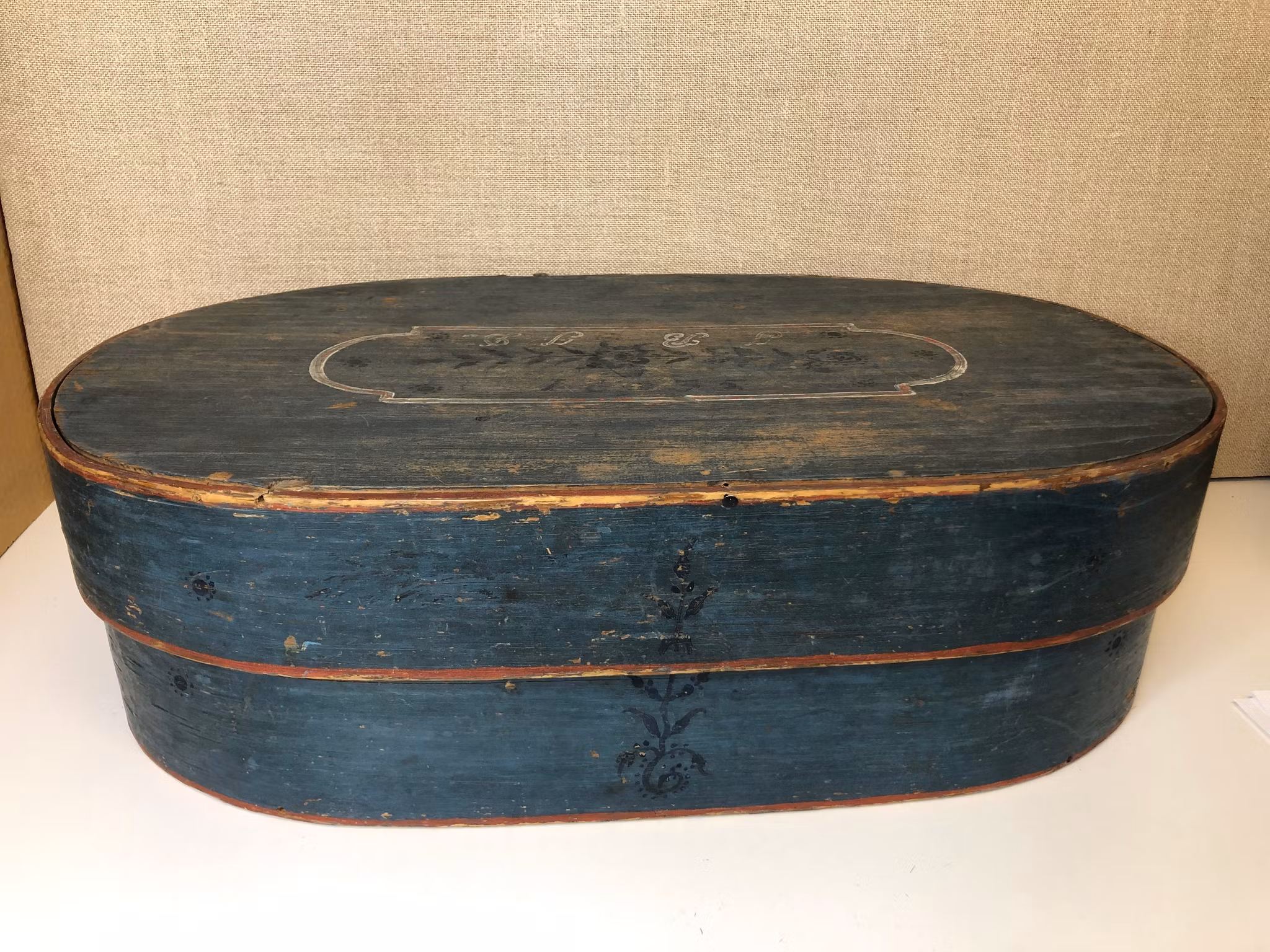SVEPASK, allmoge, original målad, daterad 1835.