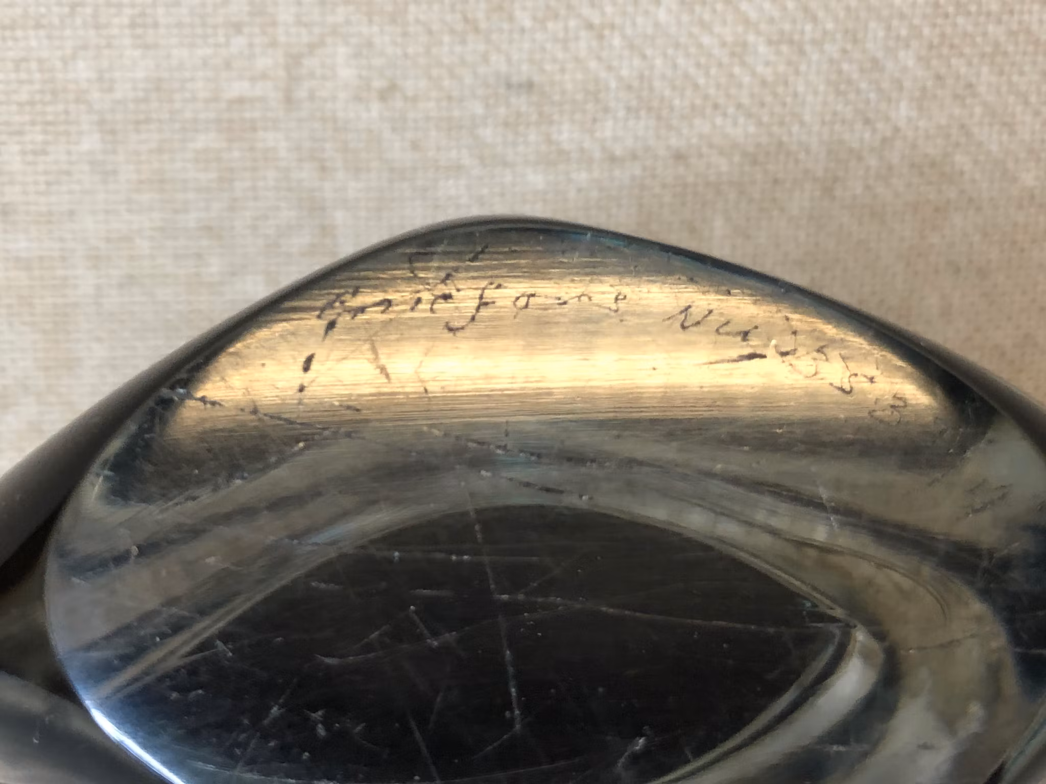 NILS LANDBERG. Vas, glas, signerad, Orrefors.