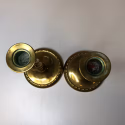 CANDLESTICKS, a pair, brass, Oscar Nilsson, Eskilstuna.
