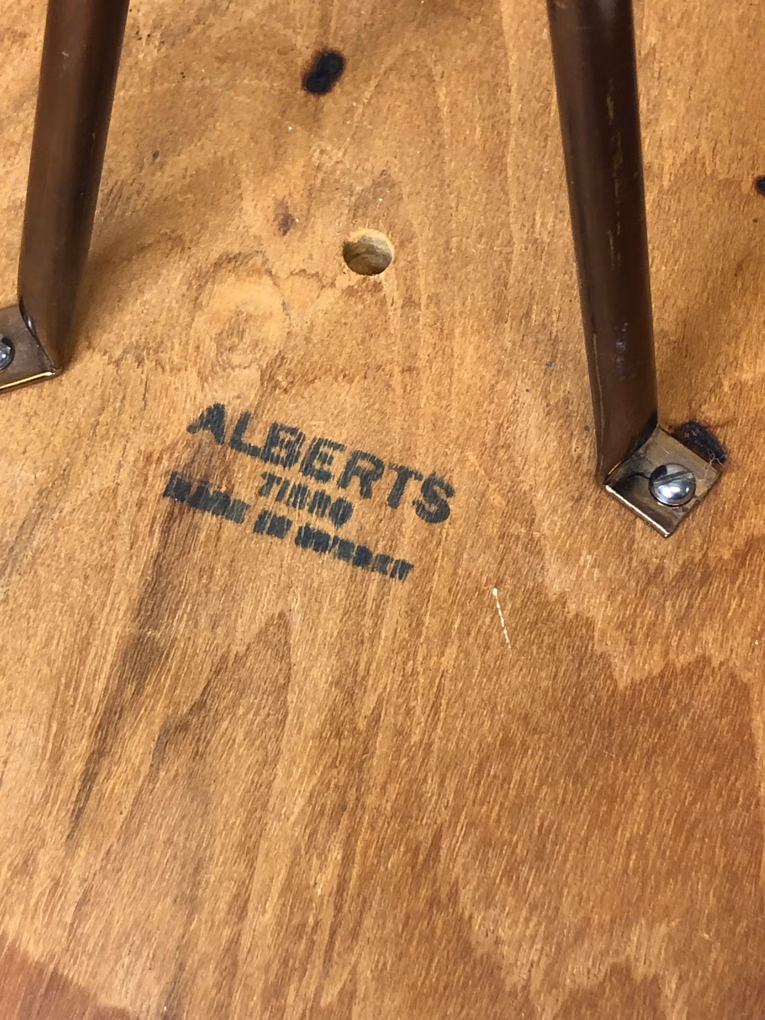 BORD, metall/teak, Alberts, Tibro,  Sweden.