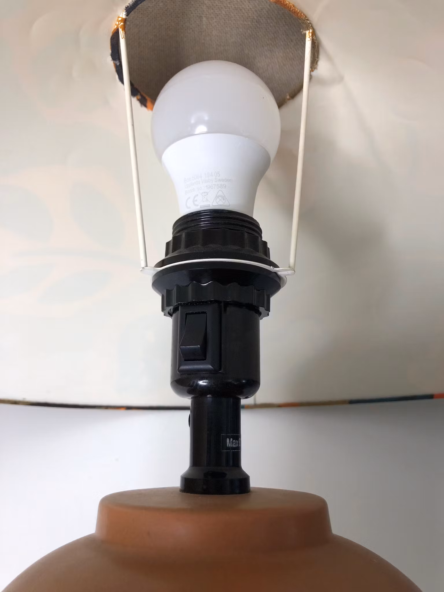 BORDSLAMPA, keramik, 1980-tal.