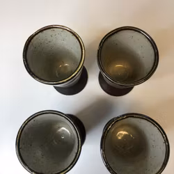 MUGS 4 pcs. ceramic, second half of the 20th century.