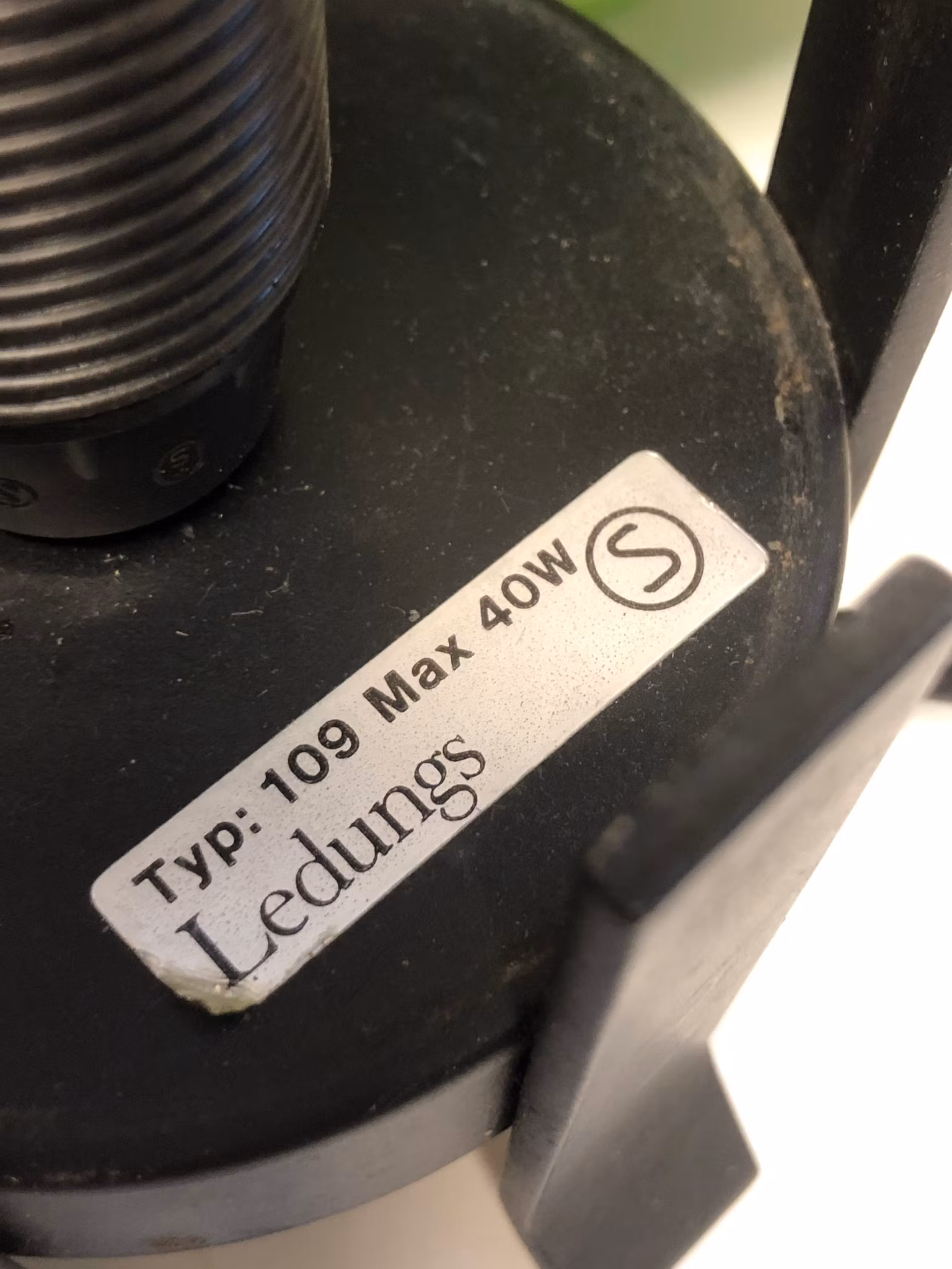 BORDSLAMPA, metall/glas, Ledungd typ 109, 1960/0-tal.