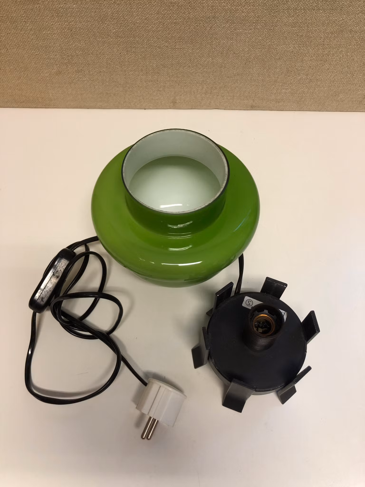 BORDSLAMPA, metall/glas, Ledungd typ 109, 1960/0-tal.