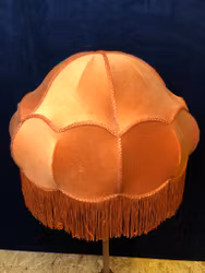 LAMPSKÄRM, metall/textil, 1900-talets sista kvartal.