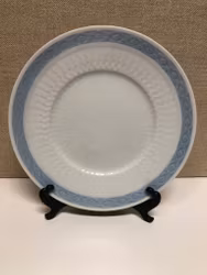 ARNOLD KROG, ASSIETT, stor, porslin, "Blå Vifte", Royal Copenhagen, Denmark.