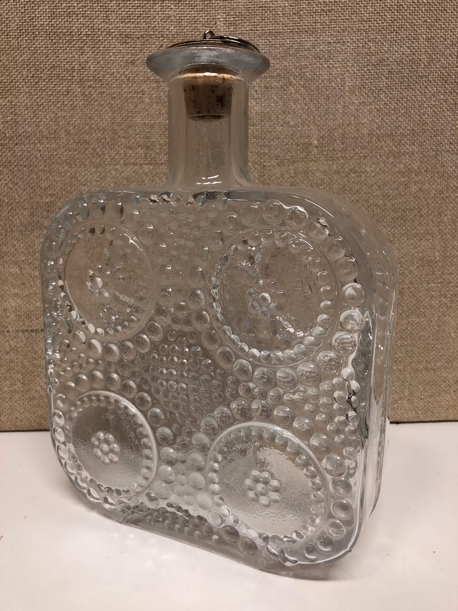 NANNY STILL. Flaska, glas, "Grapponia",  Riihimäen Lasi, Finland.