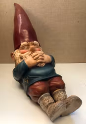 Rien Poortvliet, Sleeping ”santa/ Gnome", composite, Holland 1980s