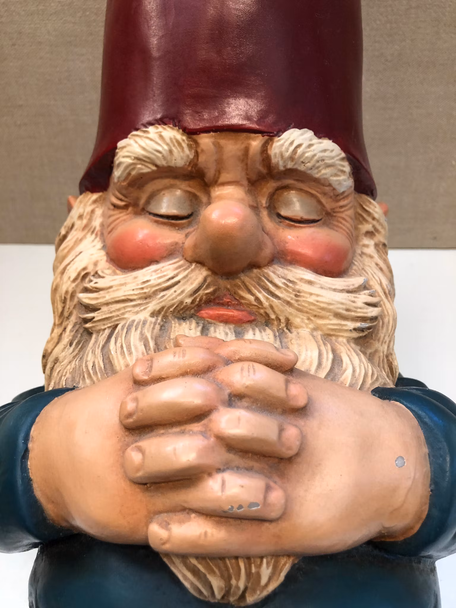 Rien Poortvliet, Sovande ”Tomte/ Gnome”,  komposit, Holland 1980-tal