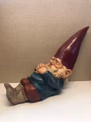 Rien Poortvliet, Sleeping ”santa/ Gnome", composite, Holland 1980s
