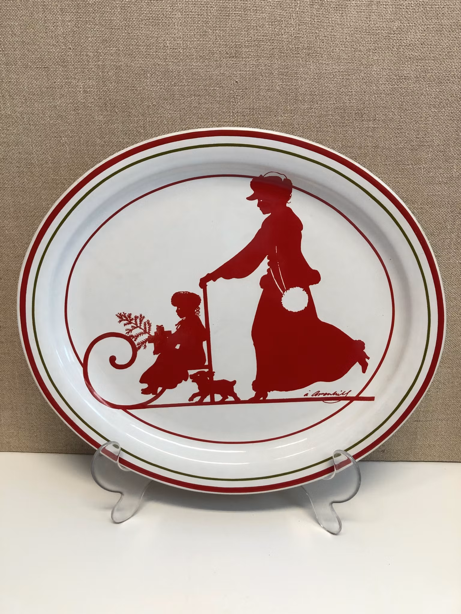 ÅKE ARENHILL. Serving dish, stoneware, signed, Höganäs Keramik.
