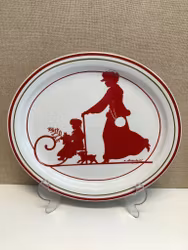 ÅKE ARENHILL. Serving dish, stoneware, signed, Höganäs Keramik.