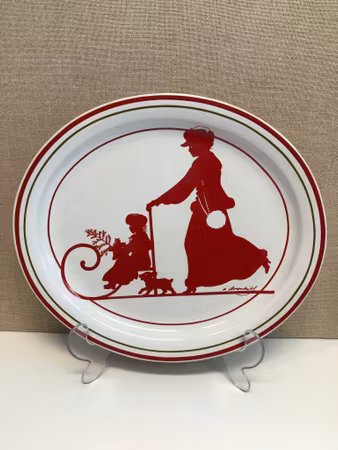 ÅKE ARENHILL. Serving dish, stoneware, signed, Höganäs Keramik.