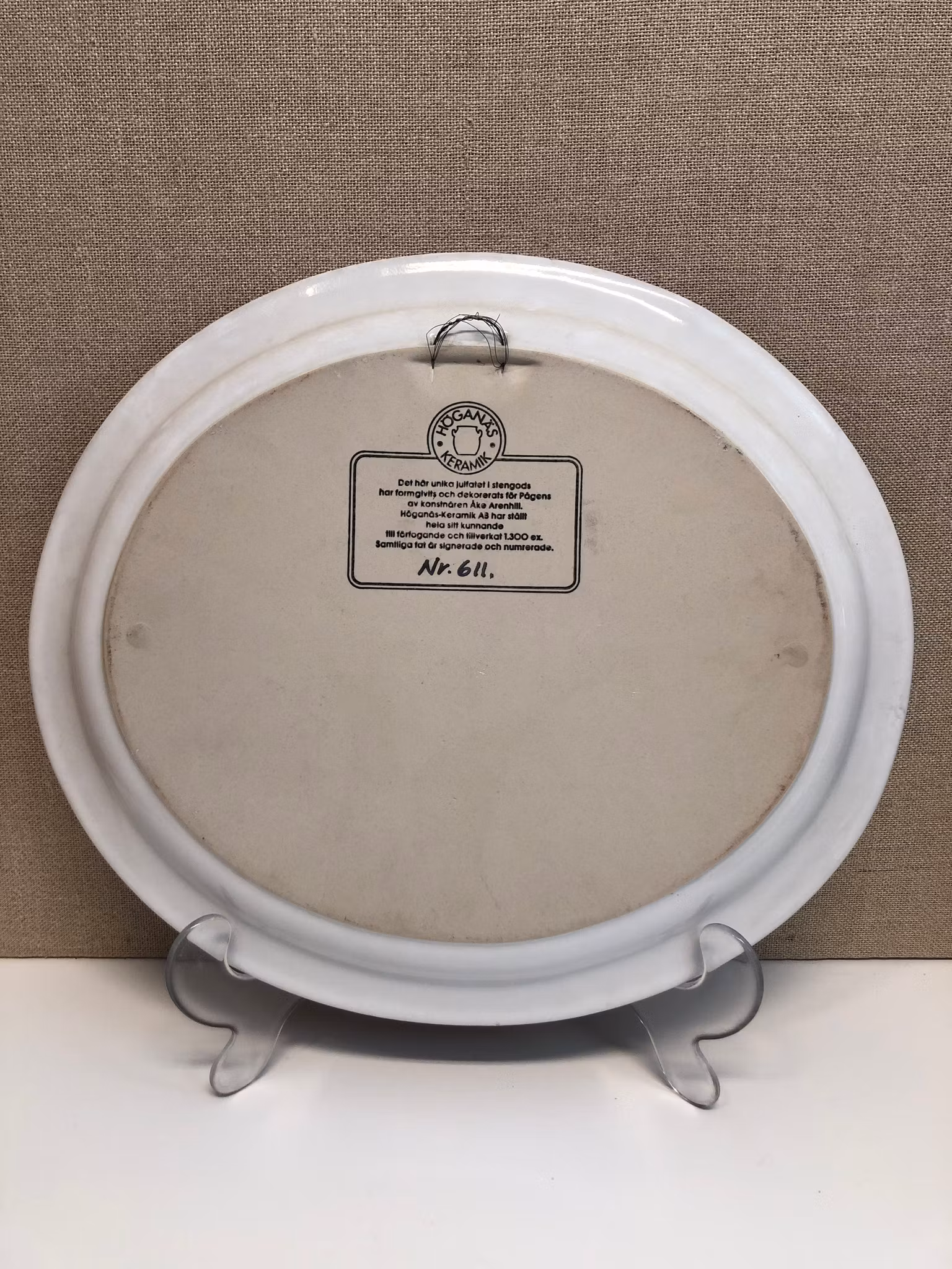 ÅKE ARENHILL. Serving dish, stoneware, signed, Höganäs Keramik.