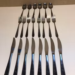 CUTLERY SET, 22 pieces, stainless steel, second half of the 20th century.
