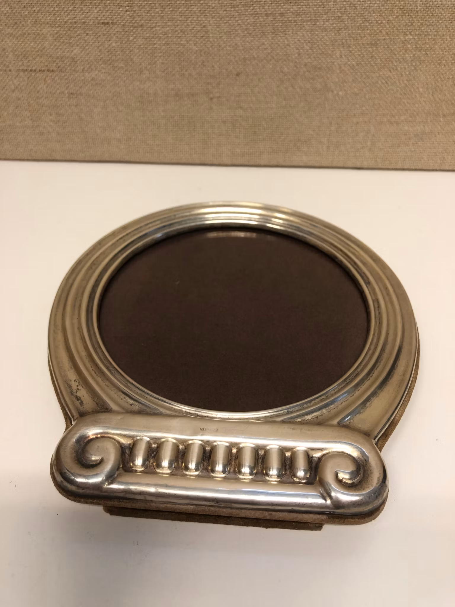 FOTORAM, bordsmodell, silver/trä, 1900-tal.