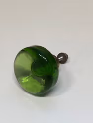 SKÅPKNOPP, glas/mässing, Sweden, 1960/70-tal.