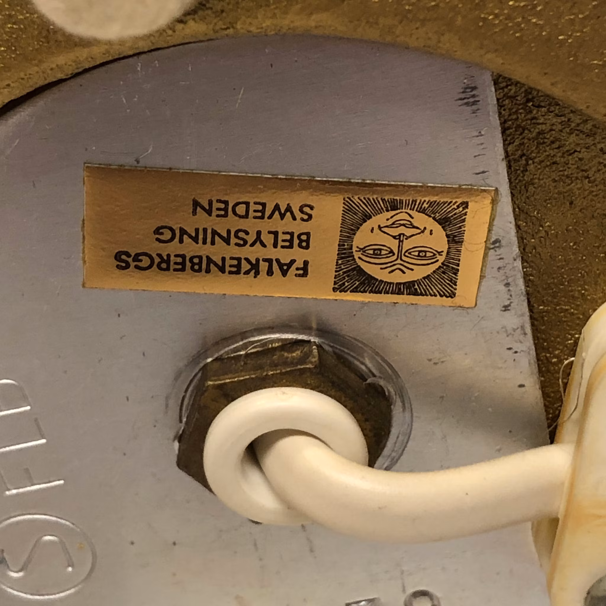 BORDSLAMPOR, ett par, mässsing, 6280 Falkenbergs Belysning. 70-tal.