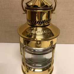 ANCHOR LANTERNS, brass/glass, Ankerlight, 2000s.