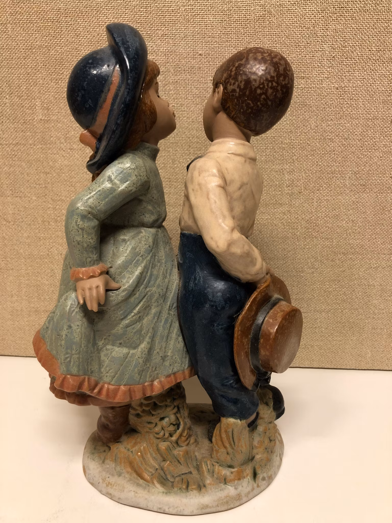 FIGURINE, ceramic, "Boy & Girl", Nadal, Spain.