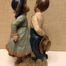 FIGURIN, keramik,"Pojke & Flicka", Nadal, Spanien.