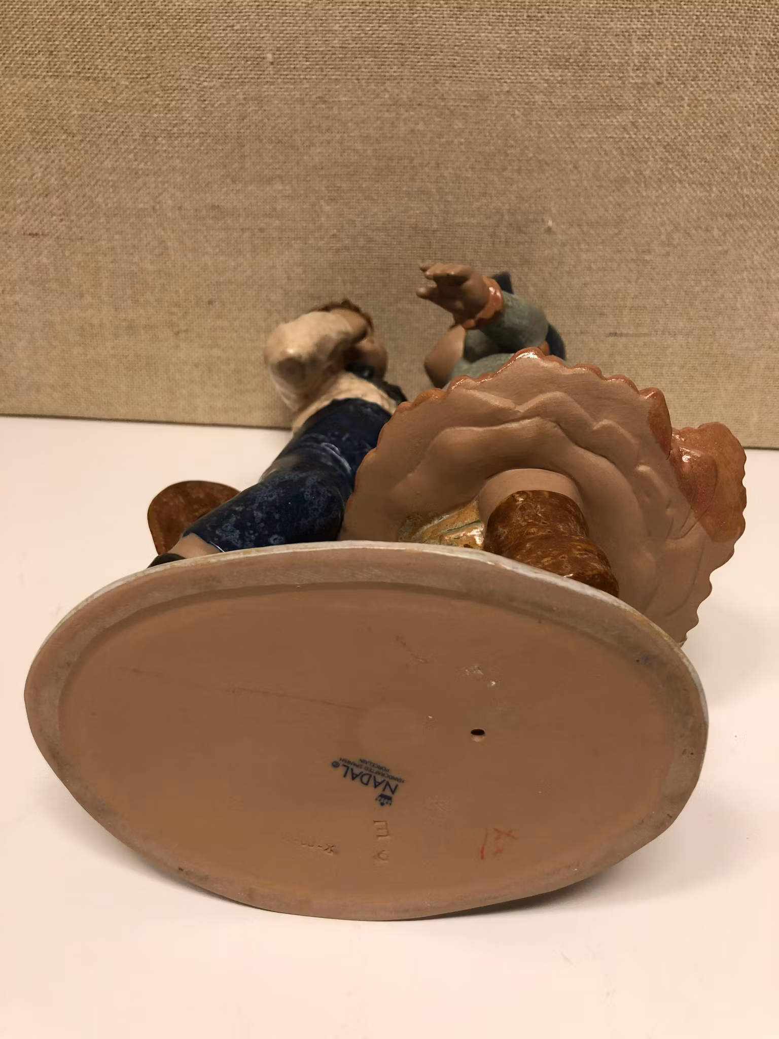 FIGURINE, ceramic, "Boy & Girl", Nadal, Spain.