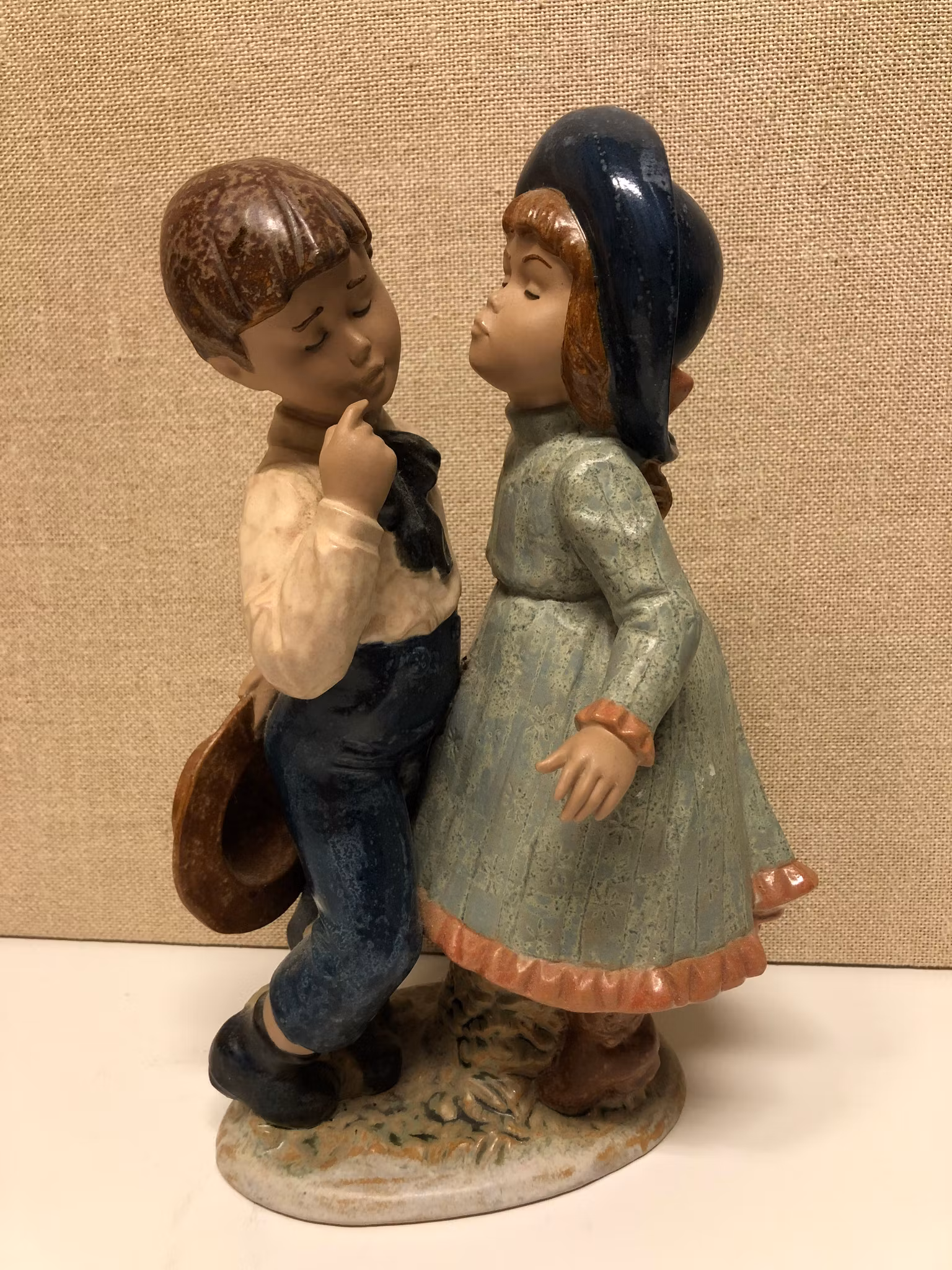 FIGURINE, ceramic, "Boy & Girl", Nadal, Spain.
