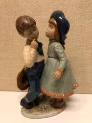 FIGURINE, ceramic, "Boy & Girl", Nadal, Spain.