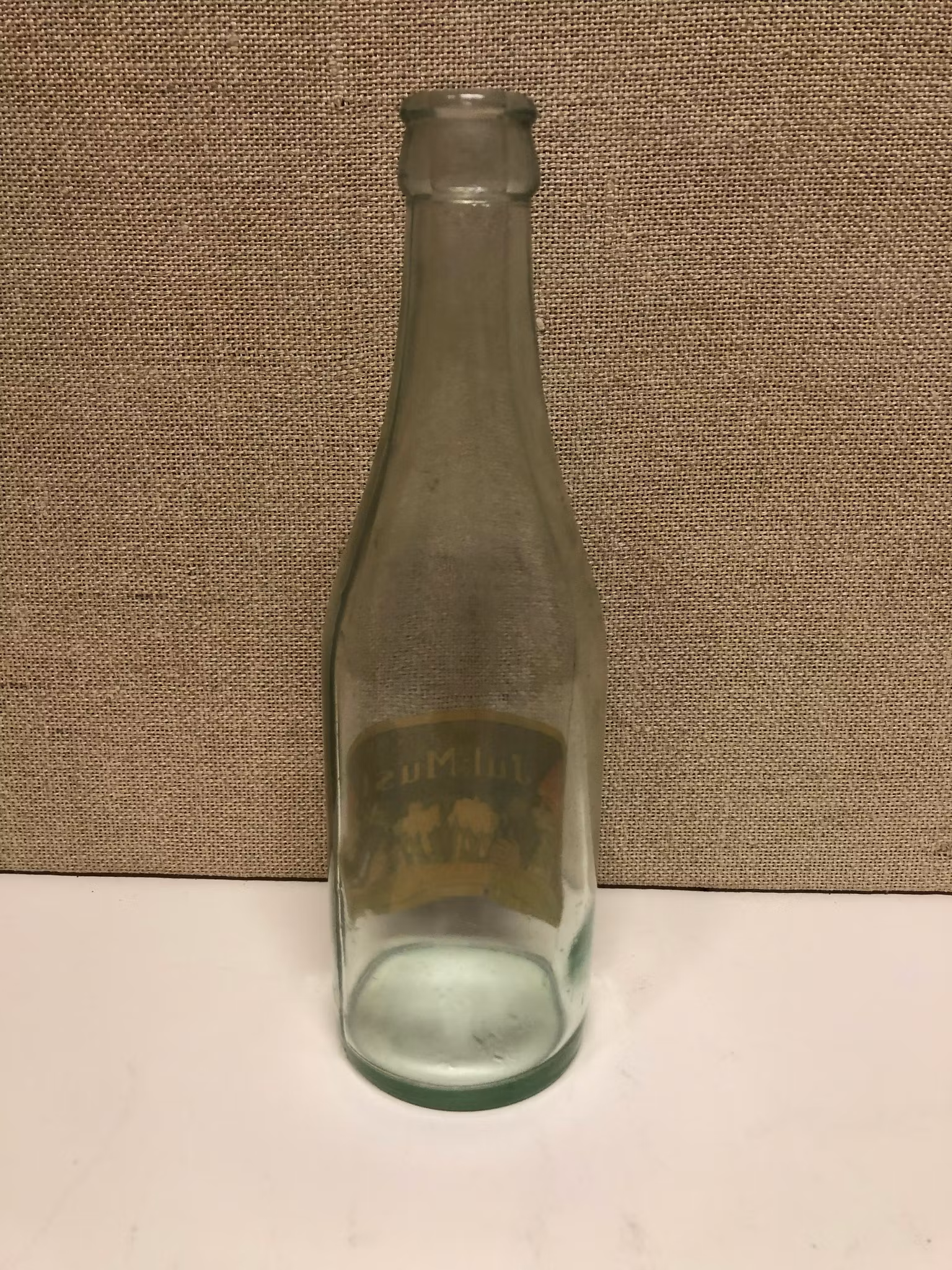 FLASKA, glas, "Fructus Julmust", Sundsvalls bryggerier AB, Sundsvall, 1900-tal.
