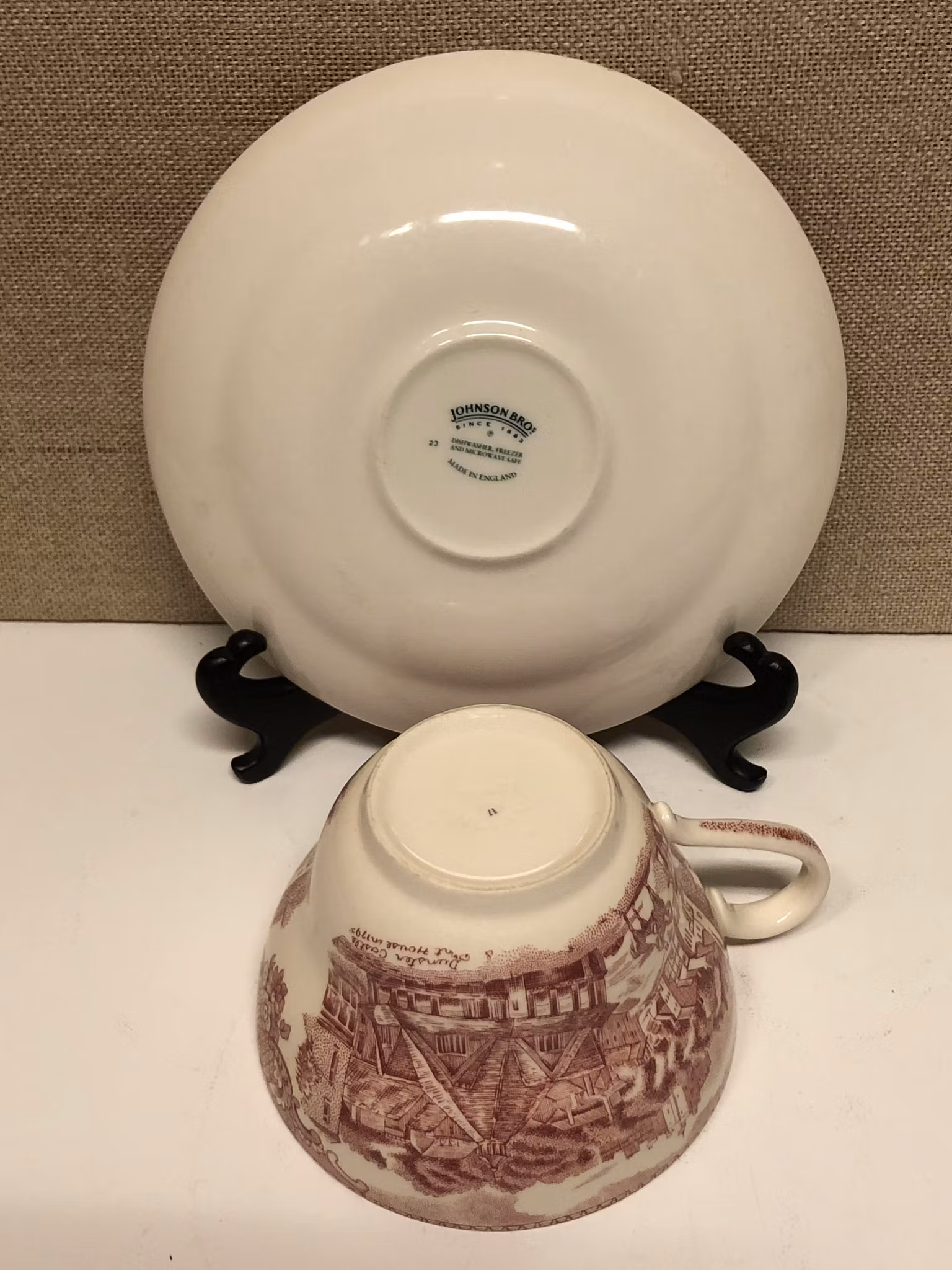BREAKFAST CUP, porcelain, Johnson Bros, England.