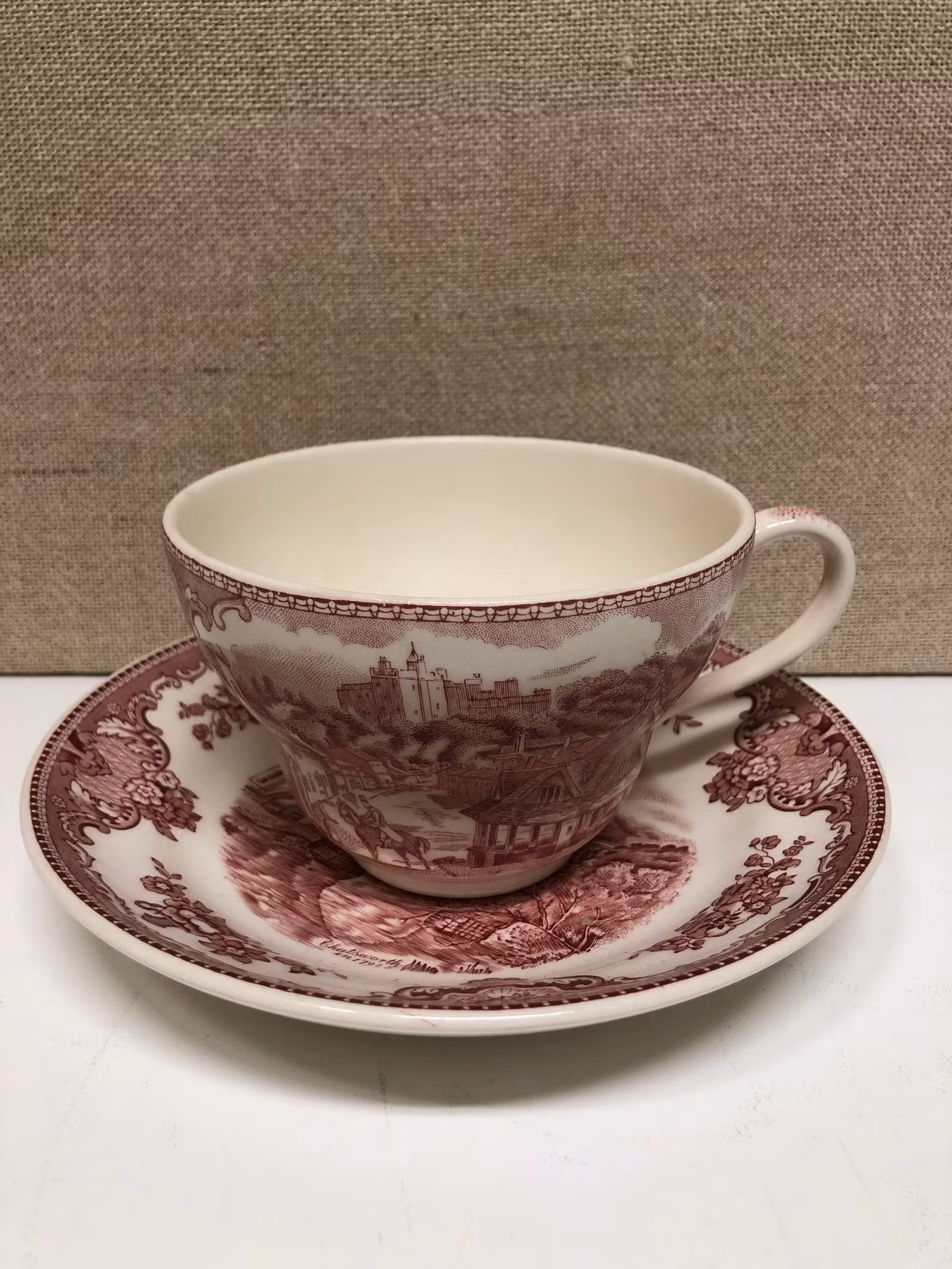 BREAKFAST CUP, porcelain, Johnson Bros, England.