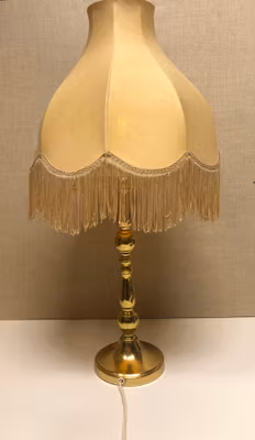 BORDSLAMPA, mässing/textil, Ivars IA typ 1736, 1970-tal.