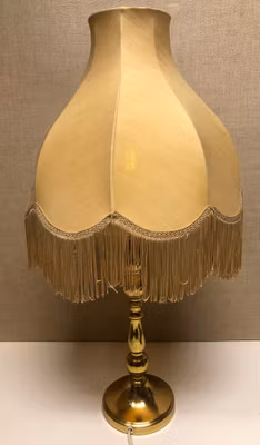 BORDSLAMPA, mässing/textil, Ivars IA typ 1736, 1970-tal.