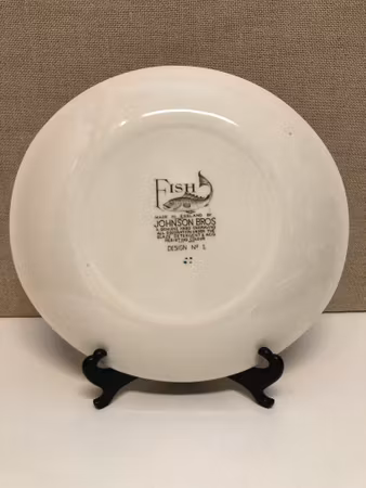 MATTALLRIK, porslin, "Fish", No. 1, Johnson Bros, England