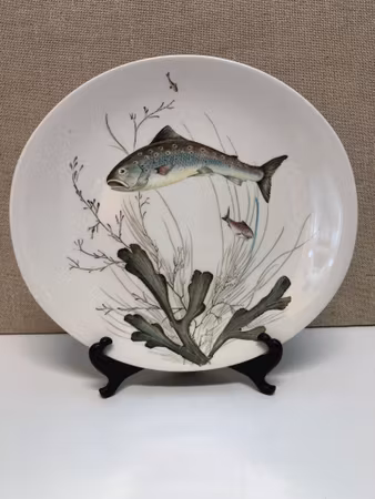 MATTALLRIK, porslin, "Fish", No. 5, Johnson Bros, England