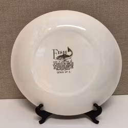 MATTALLRIK, porslin, "Fish", No. 3, Johnson Bros, England