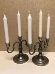 CANDELABRAS, a pair, pewter, GAB Stockholm, 1936.