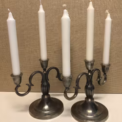 CANDELABRAS, a pair, pewter, GAB Stockholm, 1936.