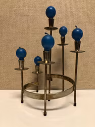 GUNNAR ANDER. Ljusstake, metall, "Spiral", Ystad metall.