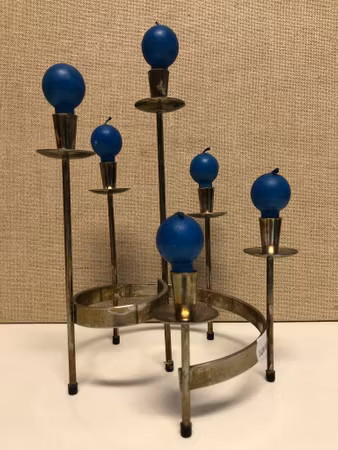 GUNNAR ANDER. Candlestick, metal, "Spiral", Ystad metal.